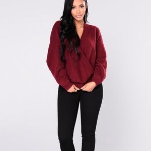A knitted fashion nova sweater